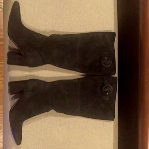 Naturalizer Black Suede wide calf Boots.